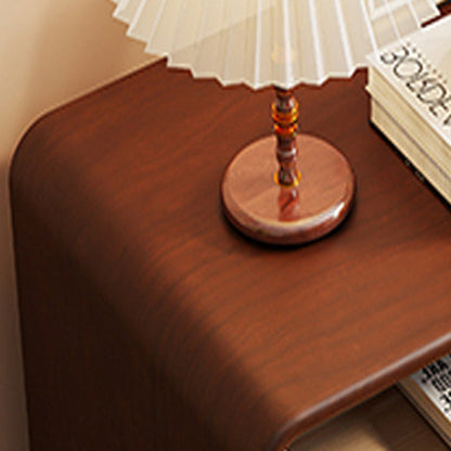 Traditional French Square Cube Door Pattern Solid Wood Hardware Nightstand 2 - Drawer For Bedroom