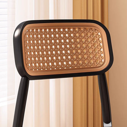 Traditional Vintage Plastic Woven-Style Trapezoid Dining Chair For Dining Room & Living Room