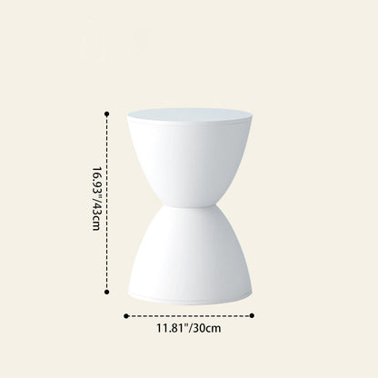 Modern Minimalist PP Hourglass-Shaped Stool Chair For Bedroom & Living Room
