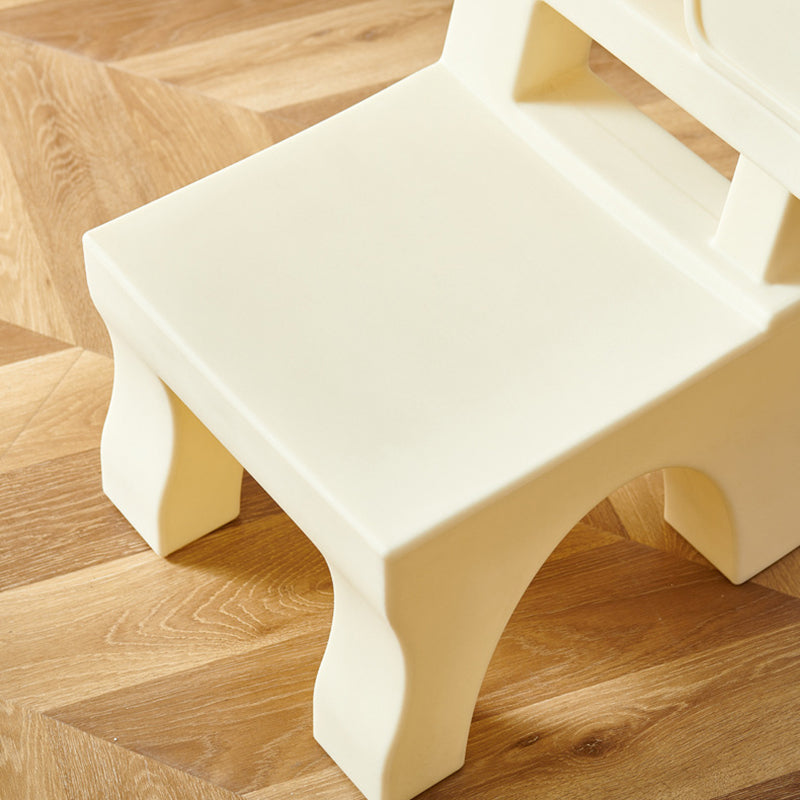 Contemporary Nordic Plastic Square Low Stool For Kids Bedroom & Living Room