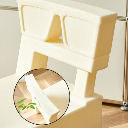 Contemporary Nordic Plastic Square Low Stool For Kids Bedroom & Living Room