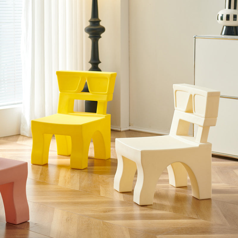 Contemporary Nordic Plastic Square Low Stool For Kids Bedroom & Living Room