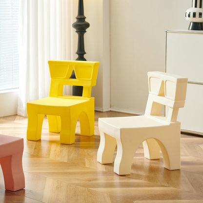 Contemporary Nordic Plastic Square Low Stool For Kids Bedroom & Living Room