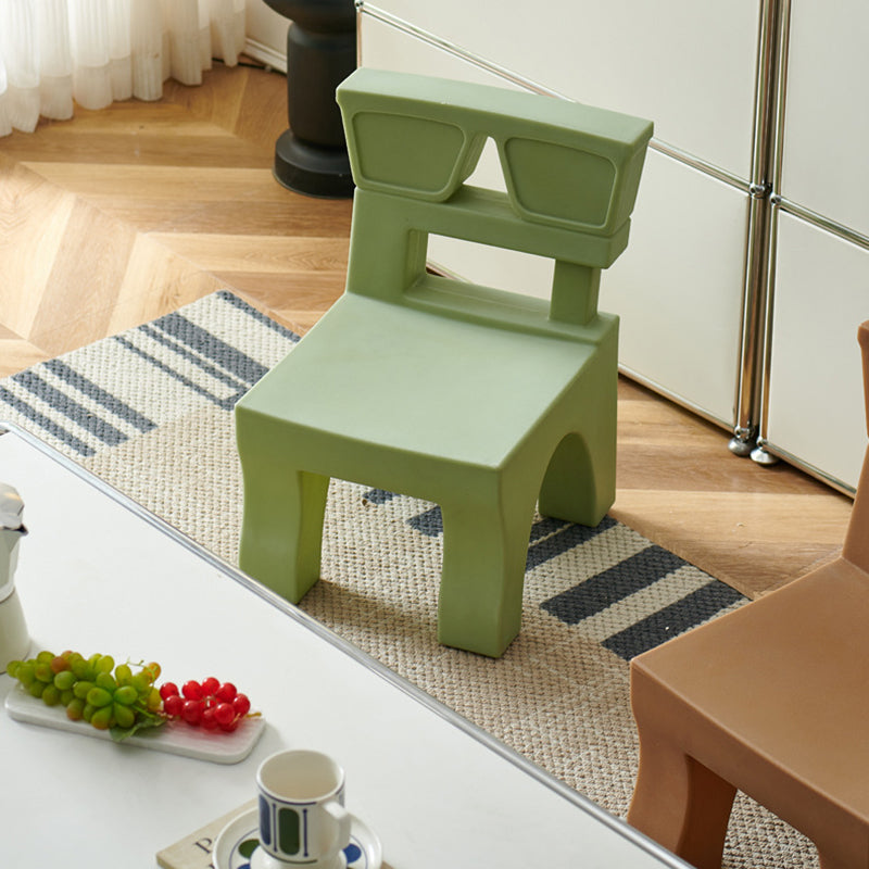 Contemporary Nordic Plastic Square Low Stool For Kids Bedroom & Living Room