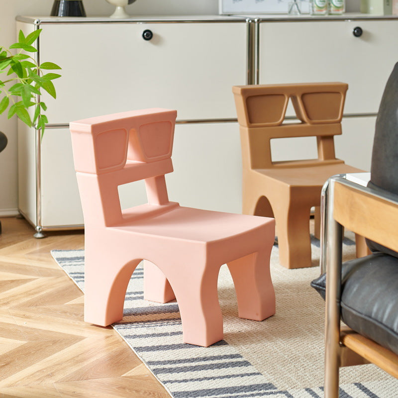Contemporary Nordic Plastic Square Low Stool For Kids Bedroom & Living Room