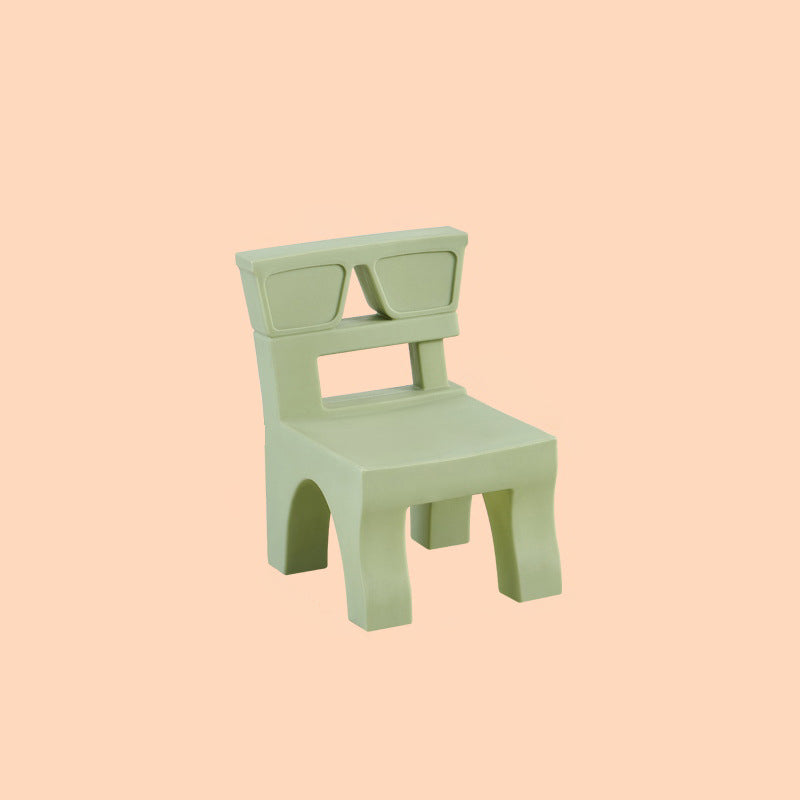 Contemporary Nordic Plastic Square Low Stool For Kids Bedroom & Living Room