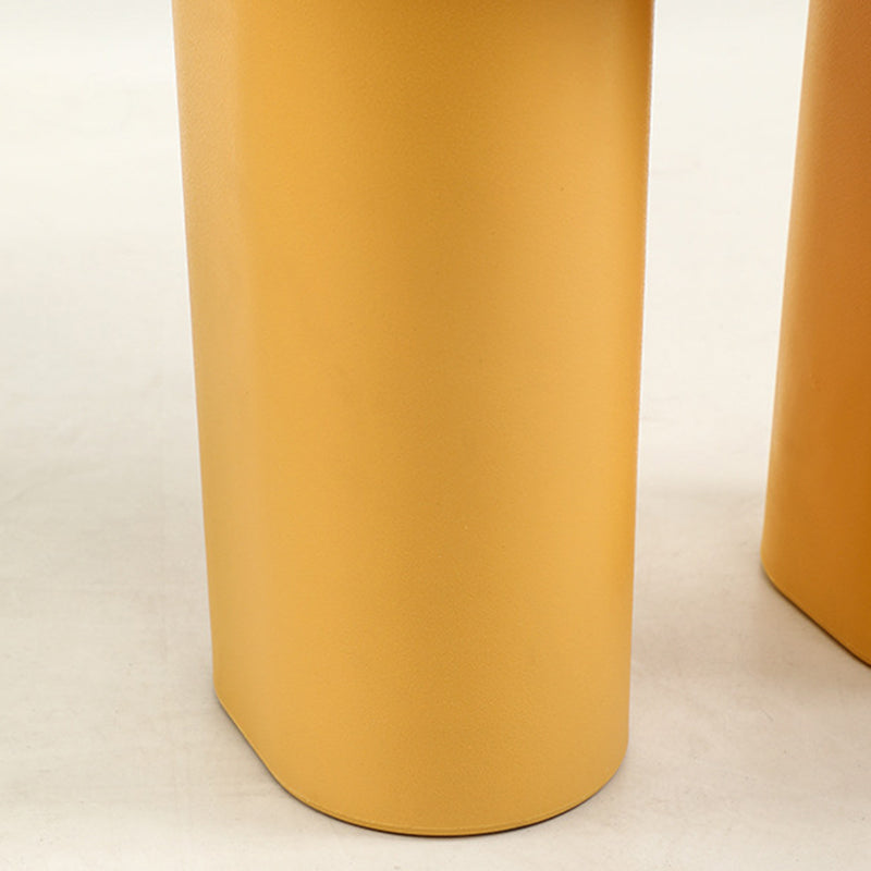 Contemporary Nordic Plastic Curved Cylinder Low Stool For Entryway, Bedroom, Living Room