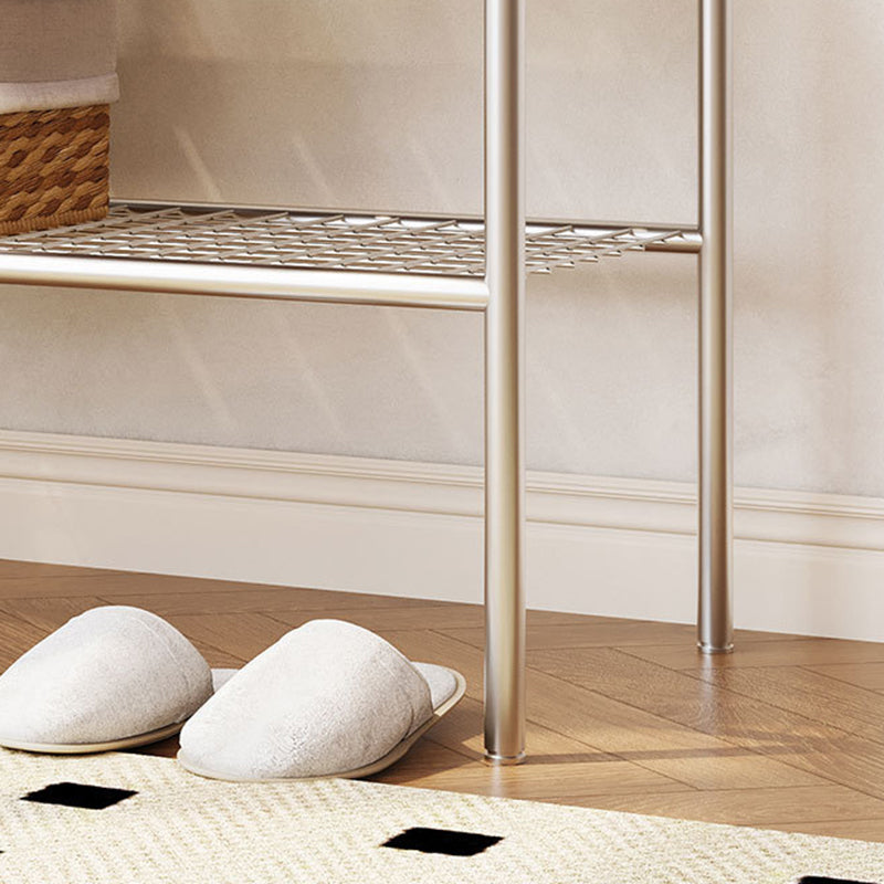 Modern Mid-Century Carbon Steel & Wood Rectangular Bench For Entryway, Bedroom, And Living Room