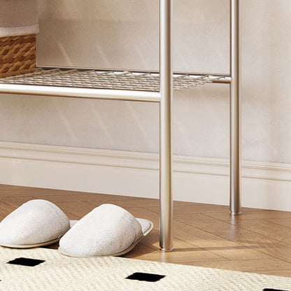 Modern Mid-Century Carbon Steel & Wood Rectangular Bench For Entryway, Bedroom, And Living Room