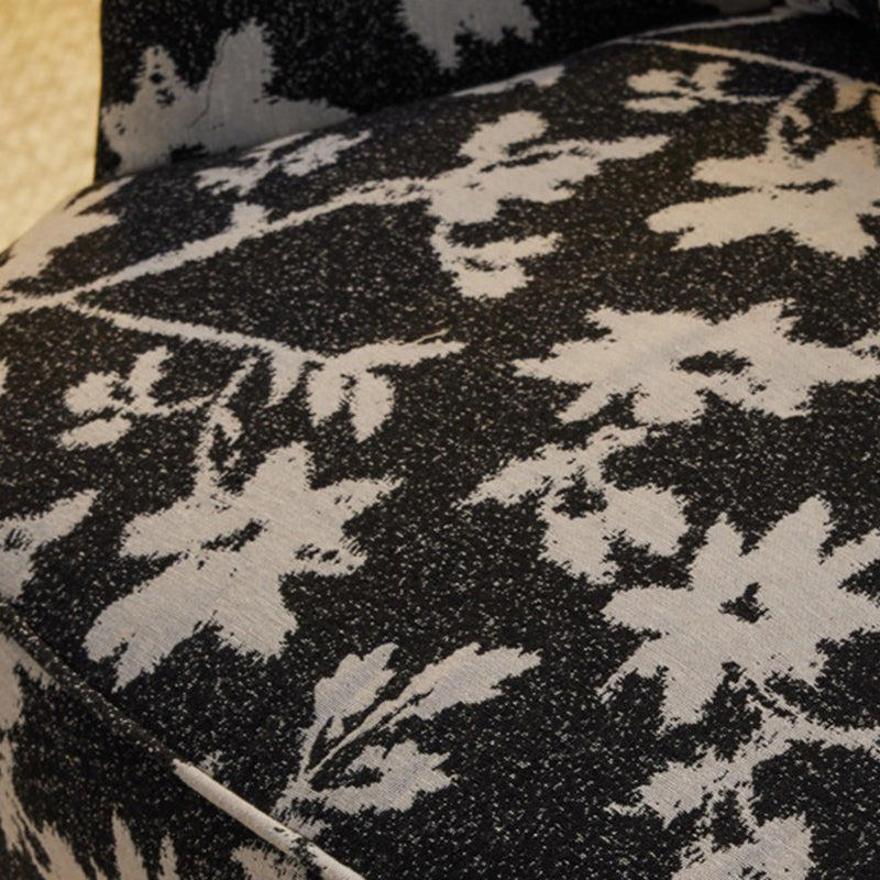 Traditional Vintage Cotton Linen Faux Leather Wood Square Sofa Armchair For Living Room And Bedroom