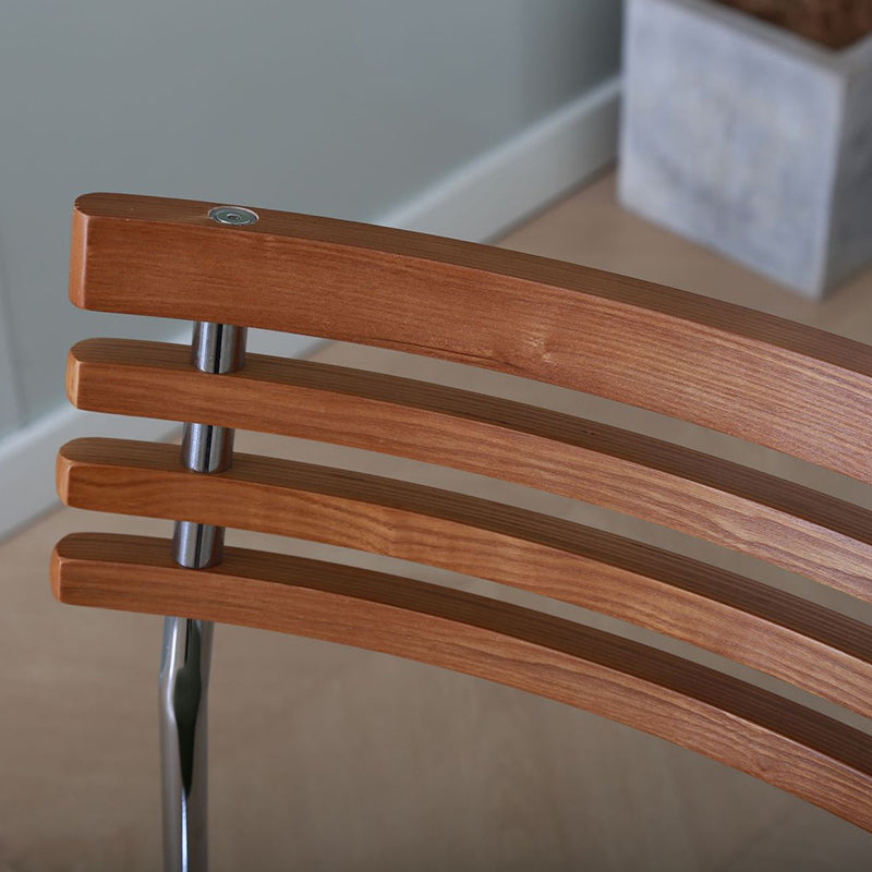 Modern Minimalist Fabric & Iron Curved Dining Chair For Dining Room & Living Room