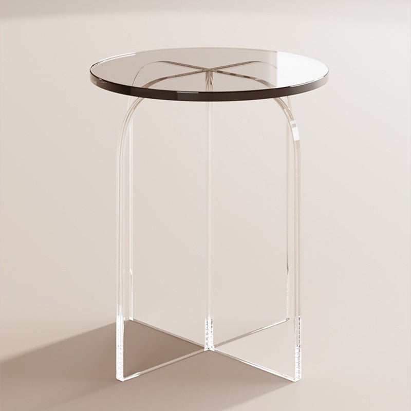 Contemporary Nordic Acrylic Round Vanity Stool For Bedroom And Living Room