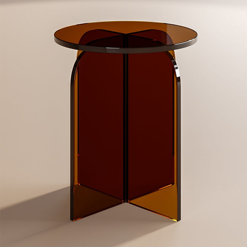 Contemporary Nordic Acrylic Round Vanity Stool For Bedroom And Living Room
