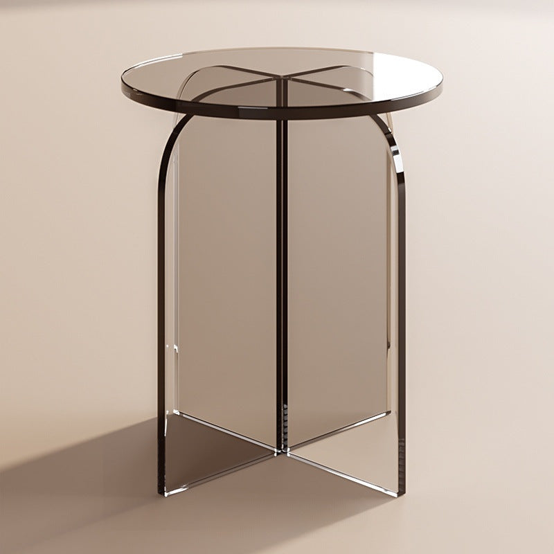 Contemporary Nordic Acrylic Round Vanity Stool For Bedroom And Living Room