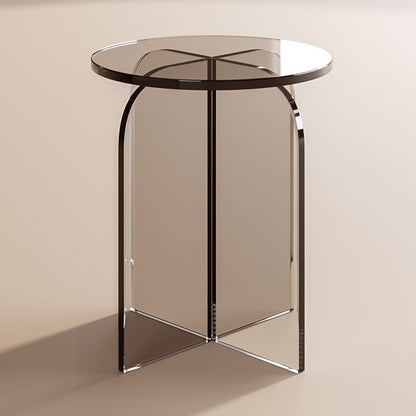 Contemporary Nordic Acrylic Round Vanity Stool For Bedroom And Living Room