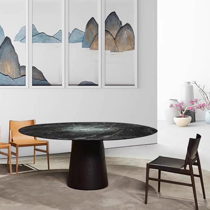 Modern Minimalist Synthetic Leather & Wood Curved Square Dining Chair For Dining Room And Living Room