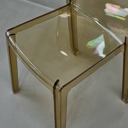 Contemporary Nordic Acrylic Square Dining Chair For Bedroom, Living Room And Dining Room