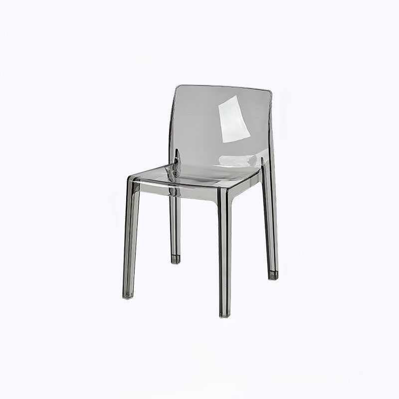 Contemporary Nordic Acrylic Square Dining Chair For Bedroom, Living Room And Dining Room