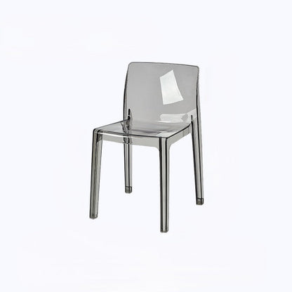 Contemporary Nordic Acrylic Square Dining Chair For Bedroom, Living Room And Dining Room