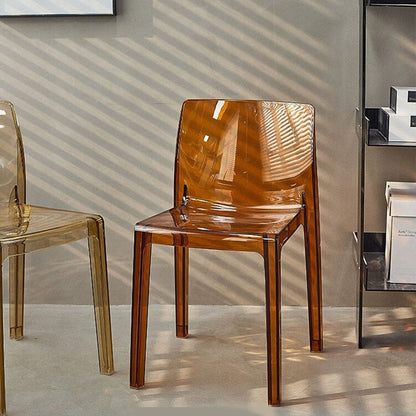 Contemporary Nordic Acrylic Square Dining Chair For Bedroom, Living Room And Dining Room