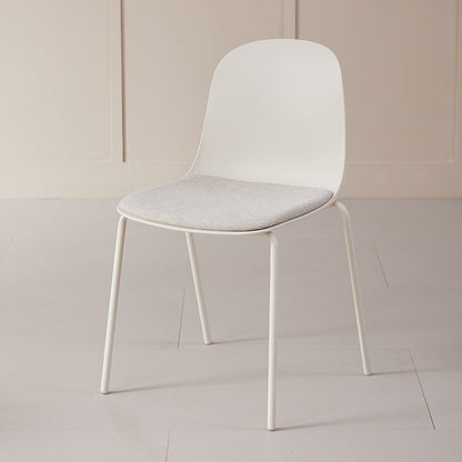 Modern Minimalist Fabric & PE Curved Square Dining Chair For Living Room, Bedroom And Kitchen