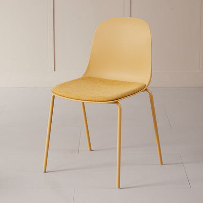Modern Minimalist Fabric & PE Curved Square Dining Chair For Living Room, Bedroom And Kitchen