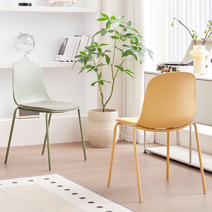 Modern Minimalist Fabric & PE Curved Square Dining Chair For Living Room, Bedroom And Kitchen