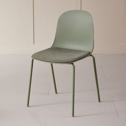 Modern Minimalist Fabric & PE Curved Square Dining Chair For Living Room, Bedroom And Kitchen