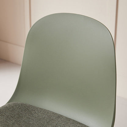 Modern Minimalist Fabric & PE Curved Square Dining Chair For Living Room, Bedroom And Kitchen