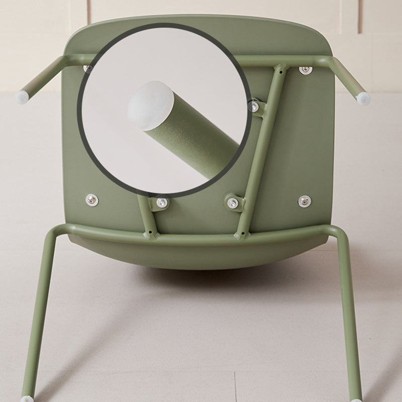 Modern Minimalist Fabric & PE Curved Square Dining Chair For Living Room, Bedroom And Kitchen