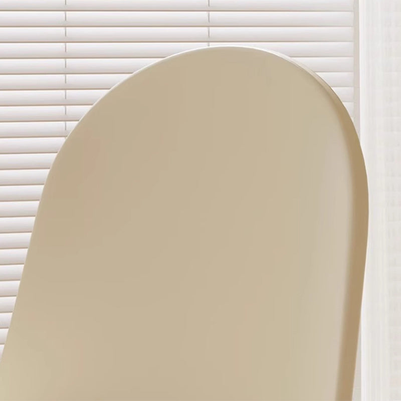 Modern Minimalist Velvet, Faux Napa Leather, & Plastic Curved Dining Chair With Ergonomic Design For Bedroom, Living Room & Kitchen