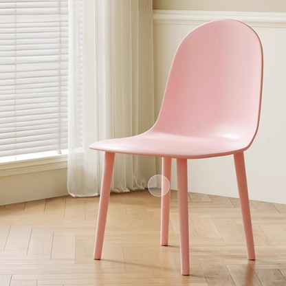 Modern Minimalist Velvet, Faux Napa Leather, & Plastic Curved Dining Chair With Ergonomic Design For Bedroom, Living Room & Kitchen