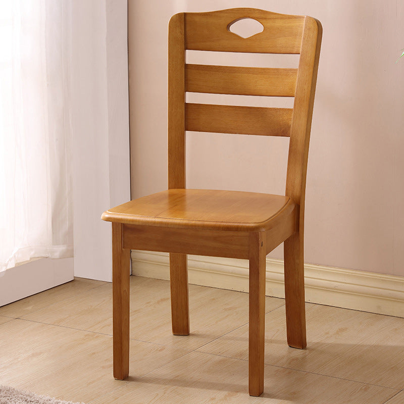 Modern Minimalist Solid Wood Square Dining Chair For Bedroom, Living Room & Dining Room