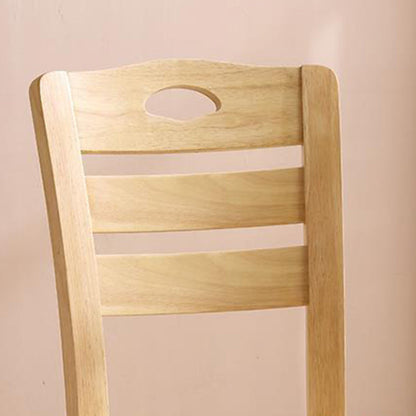Modern Minimalist Solid Wood Square Dining Chair For Bedroom, Living Room & Dining Room