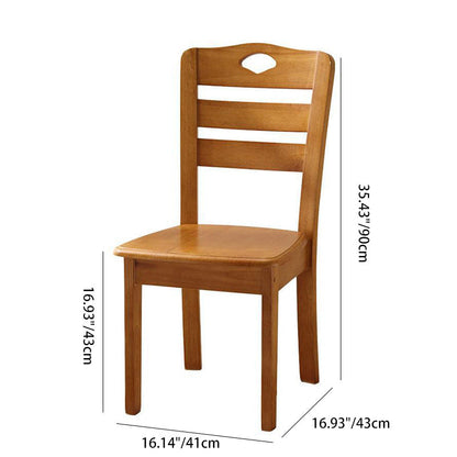 Modern Minimalist Solid Wood Square Dining Chair For Bedroom, Living Room & Dining Room