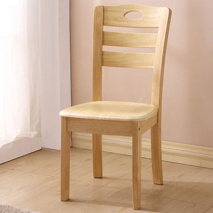Modern Minimalist Solid Wood Square Dining Chair For Bedroom, Living Room & Dining Room