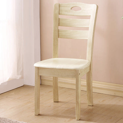 Modern Minimalist Solid Wood Square Dining Chair For Bedroom, Living Room & Dining Room
