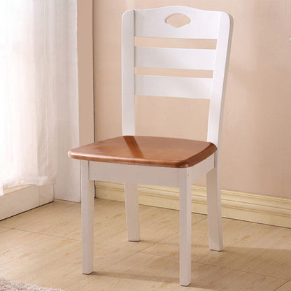 Modern Minimalist Solid Wood Square Dining Chair For Bedroom, Living Room & Dining Room