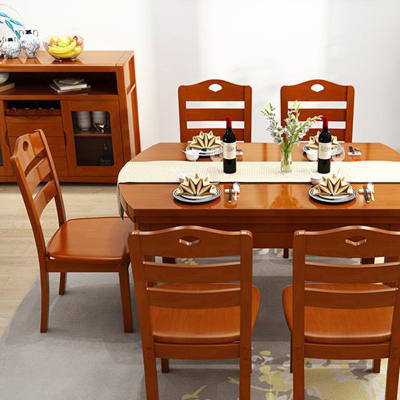 Modern Minimalist Solid Wood Square Dining Chair For Bedroom, Living Room & Dining Room