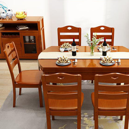 Modern Minimalist Solid Wood Square Dining Chair For Bedroom, Living Room & Dining Room