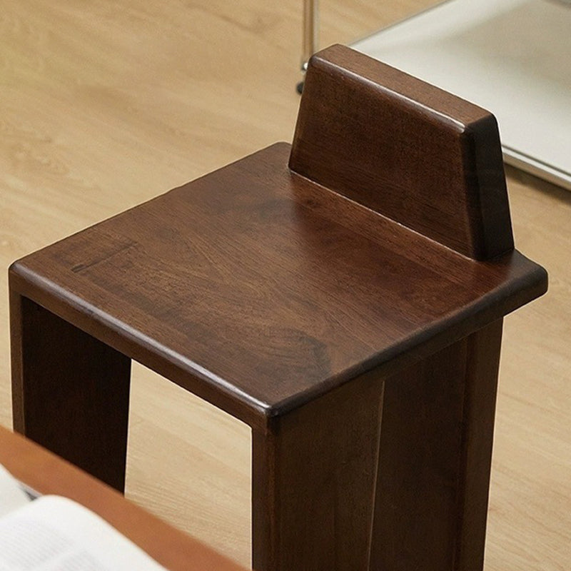 Traditional French Solid Wood Square Low Stool For Bedroom, Living Room & Dining Room