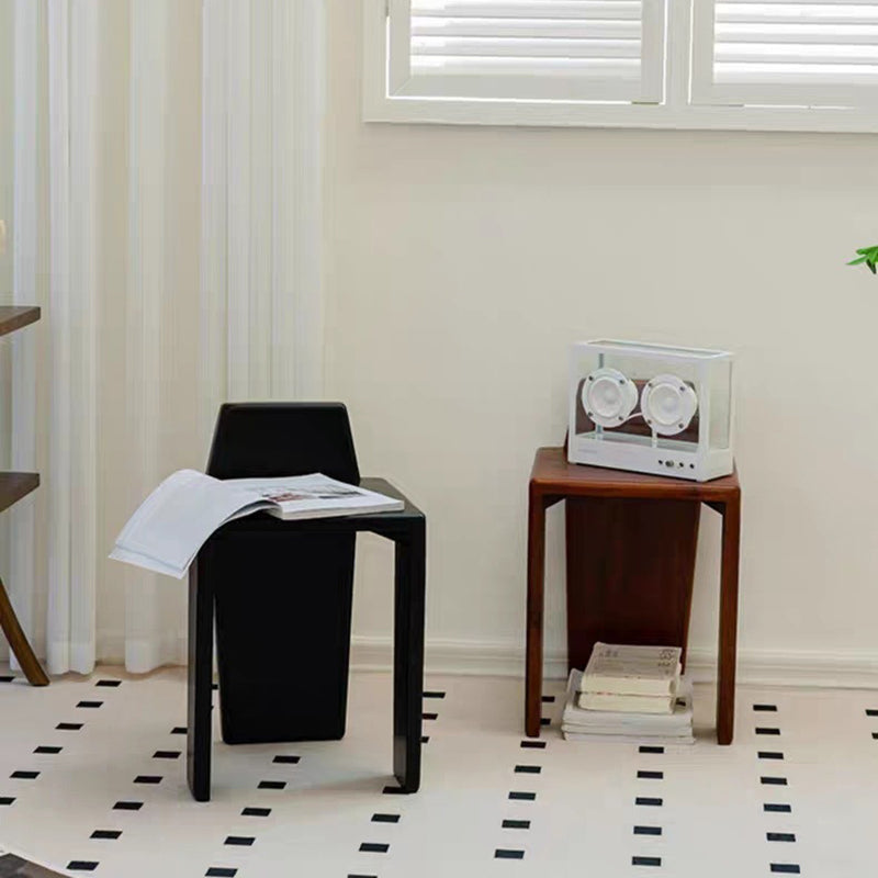 Traditional French Solid Wood Square Low Stool For Bedroom, Living Room & Dining Room