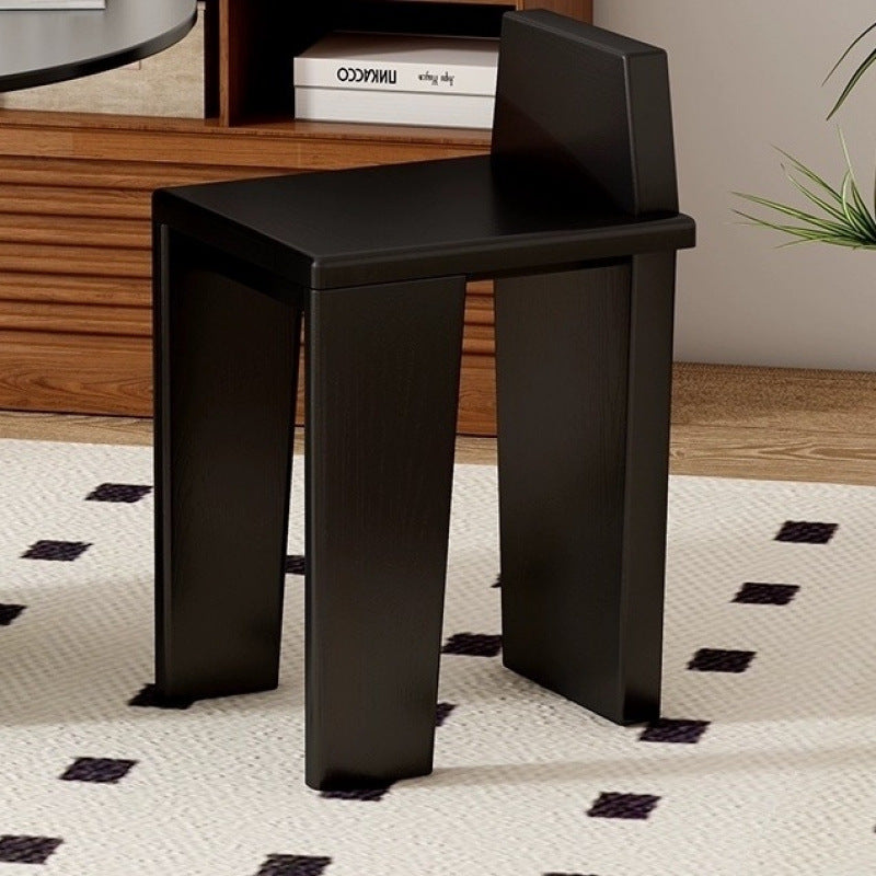 Traditional French Solid Wood Square Low Stool For Bedroom, Living Room & Dining Room