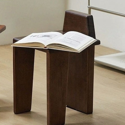 Traditional French Solid Wood Square Low Stool For Bedroom, Living Room & Dining Room