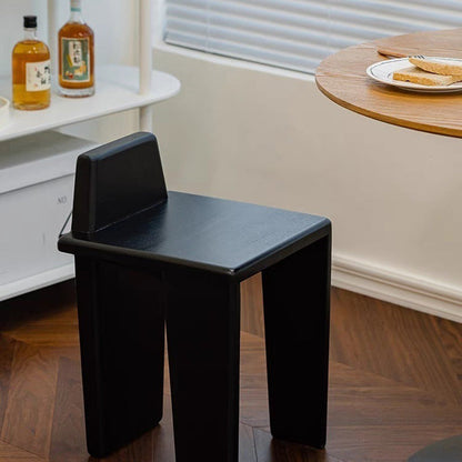 Traditional French Solid Wood Square Low Stool For Bedroom, Living Room & Dining Room