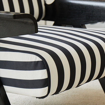 Contemporary Nordic Velvet & Wood Square Accent Chair With Adjustable Legs For Bedroom & Living Room