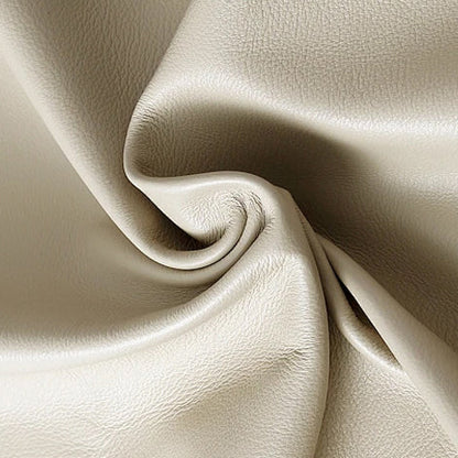 Contemporary Scandinavian PU Leather Carbon Steel Rounded Square Curved Dining Chair Backrest For Living Room & Dining Room