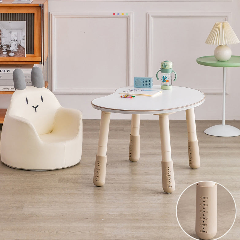 Modern Art Deco Wood Leather Animal-Shaped Kids Chair With Backrest & Armrest For Bedroom & Living Room