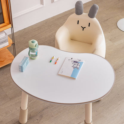 Modern Art Deco Wood Leather Animal-Shaped Kids Chair With Backrest & Armrest For Bedroom & Living Room