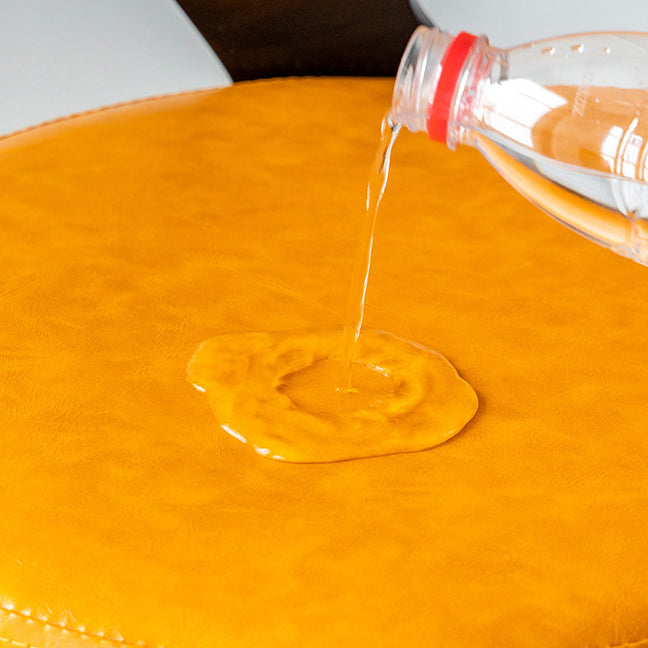 Modern Minimalist Leather & Solid Wood Round Horn-Shaped Bar Stool With Backrest For Living Room & Dining Room